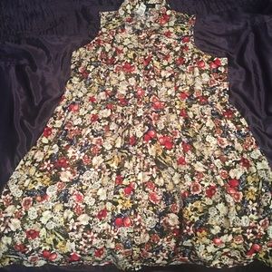 Sleeveless Floral Dress